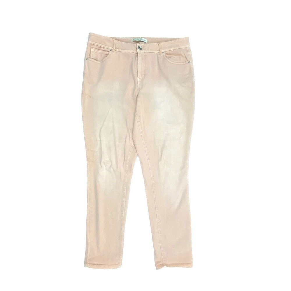 Cato Classic Straight Leg‎ Women's size 16W Peach Pink Denim jeans